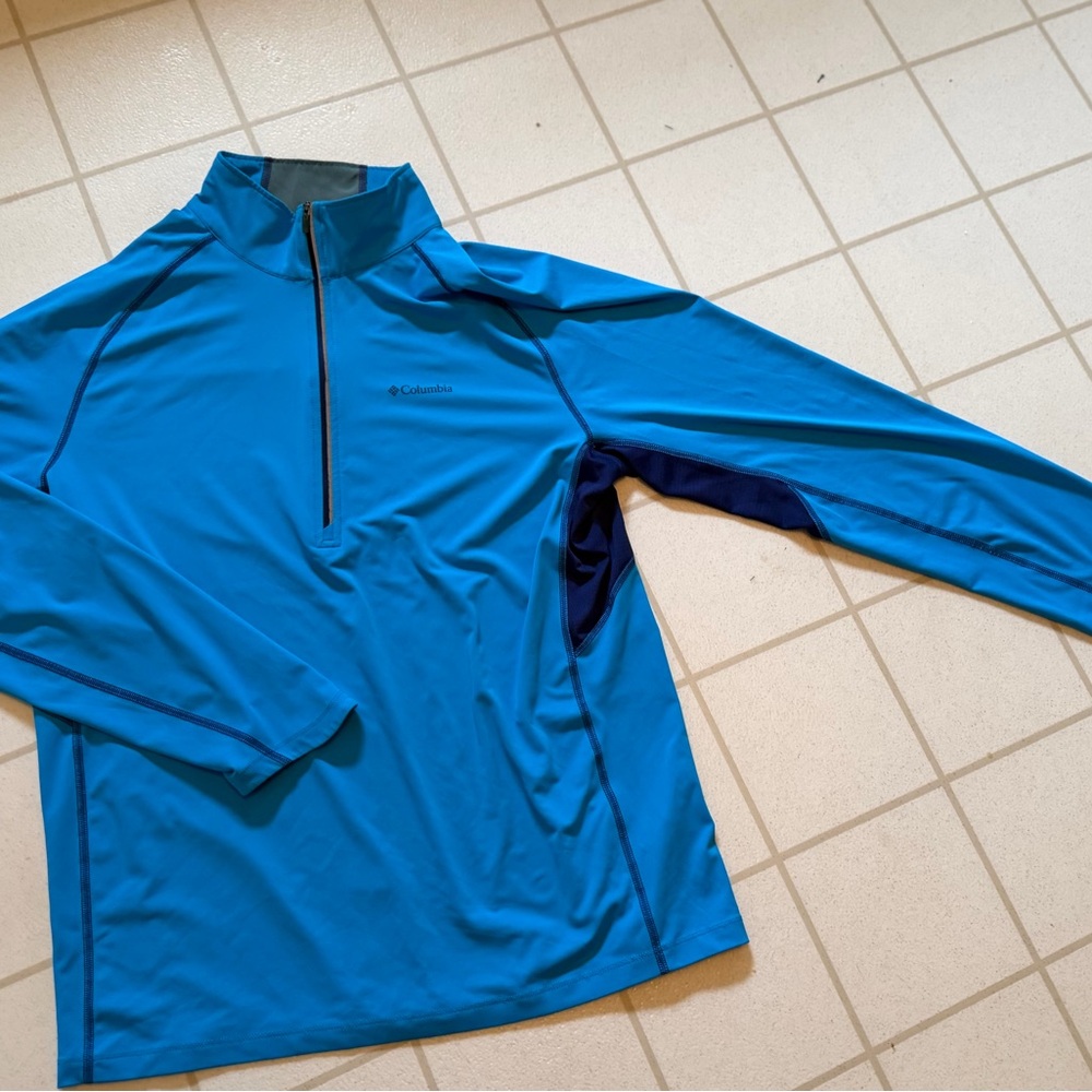 Columbia Bright Blue Half-Zip Performance Pullover